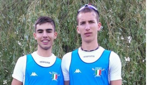 Due giovani stelle della Canottieri Tritium argento con l'Italia