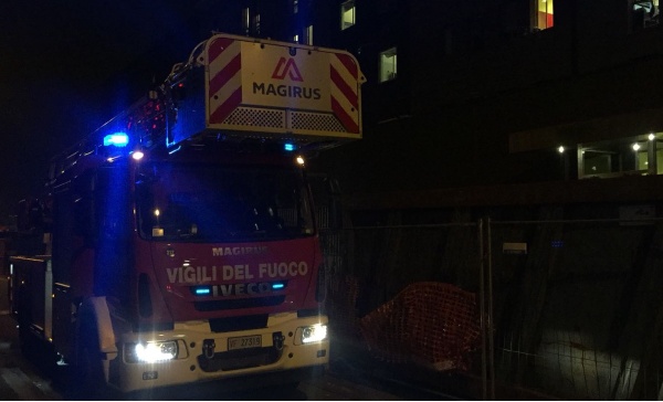 Incendio all’ospedale San Raffaele