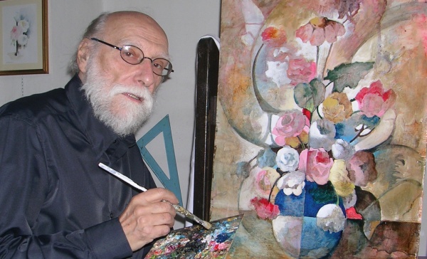 La sala della biblioteca di Cassina intitolata all’artista busserese Aldo Sterchele