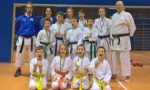 Sette campioni regionali col kimono dell'Asd Karate Trezzo