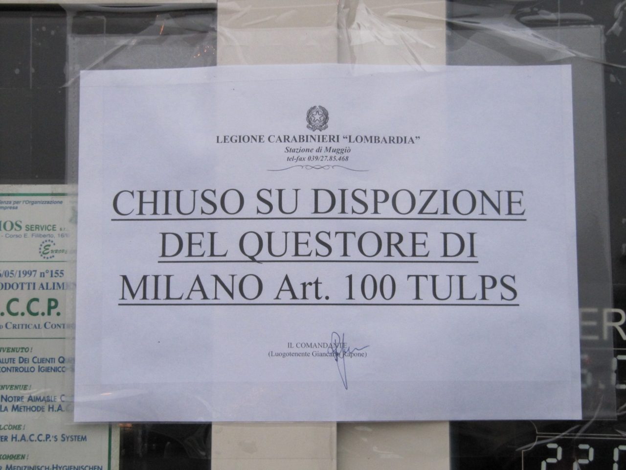 Violenza nei locali, ne chiude un altro