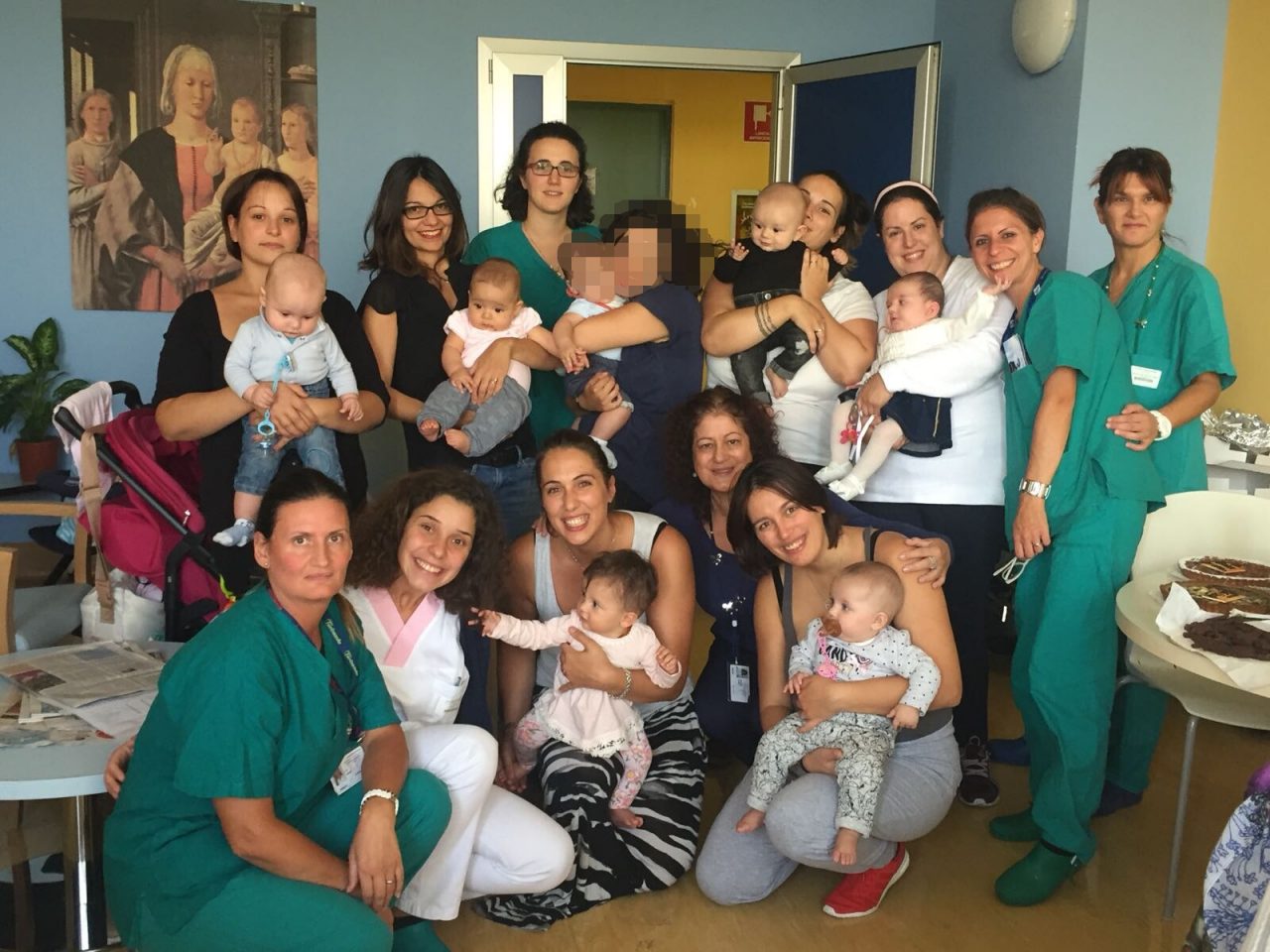 Festa speciale all’ospedale per sette neonati