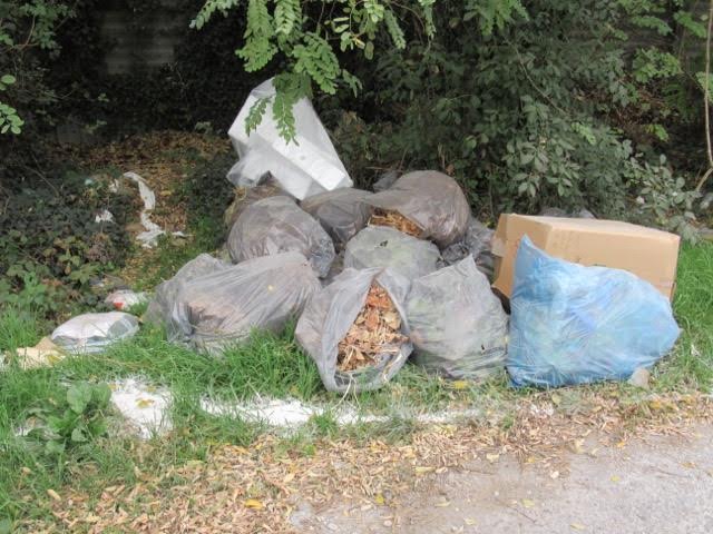 Pozzo assediato dai rifiuti abbandonati
