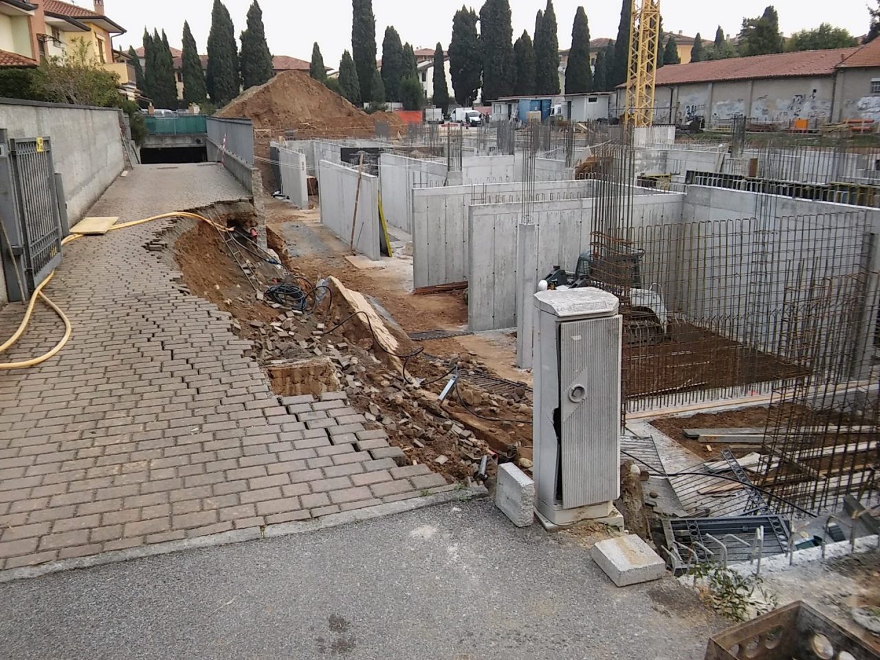 smottamento in un cantiere