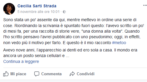 L’ex presidente Emergency: “Molestata da bambina da un amico di mio padre”