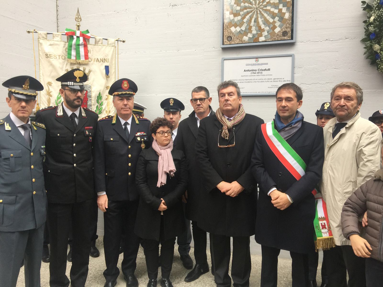 Sesto San Giovanni Cerimonia commemorazione dell'ispettore Antonino Crisafulli