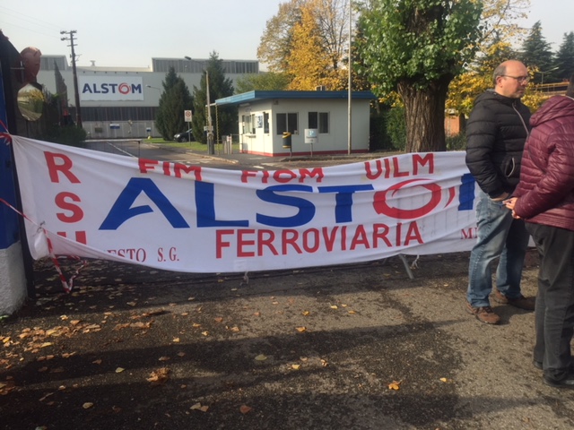 Sciopero dei lavoratori alla Alstom Transport