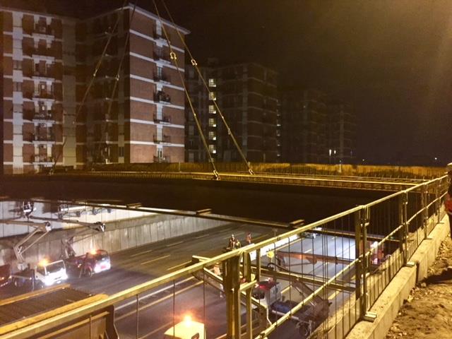 Autostrada A4: posata la prima parte del tunnel antirumore