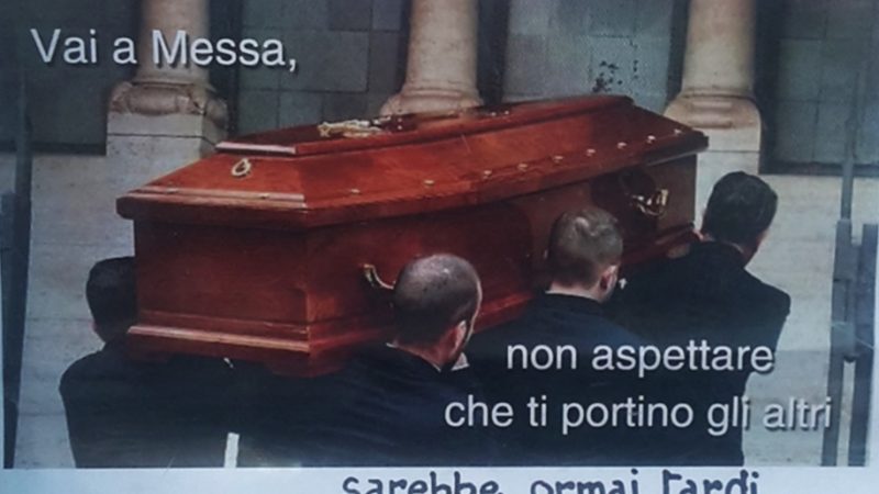 Volantino shock del parroco destinato ai fedeli