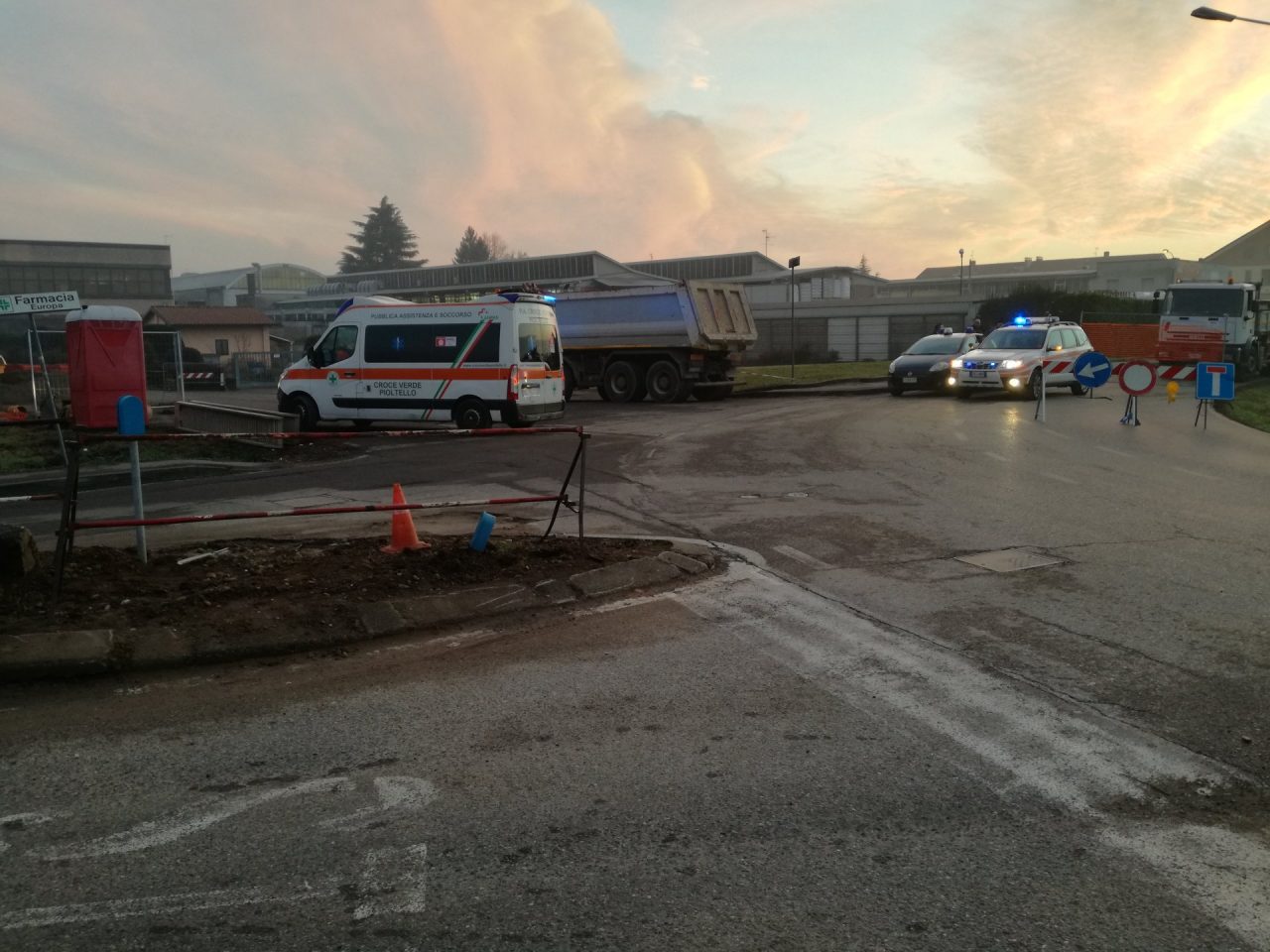 Infortunio sul lavoro in un cantiere stradale