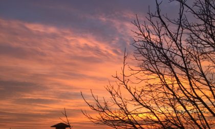 Cielo  che alba stamattina in Martesana FOTO
