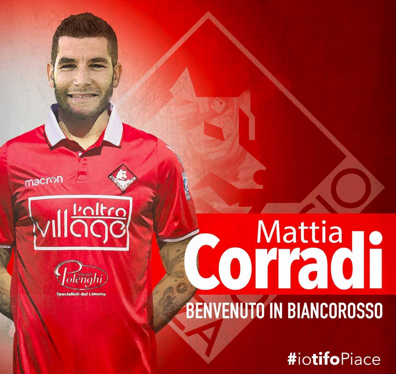 Il melzese Mattia Corradi cambia casacca e approda al Piacenza