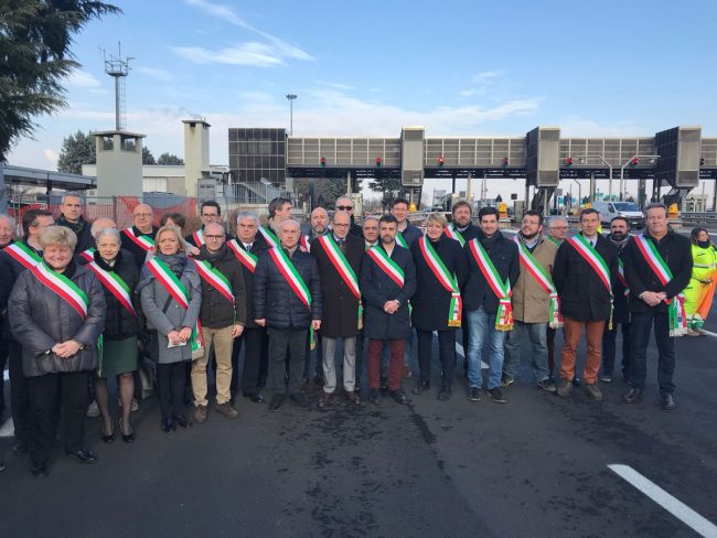 Aumento casello tangenziale Sindaci in protesta