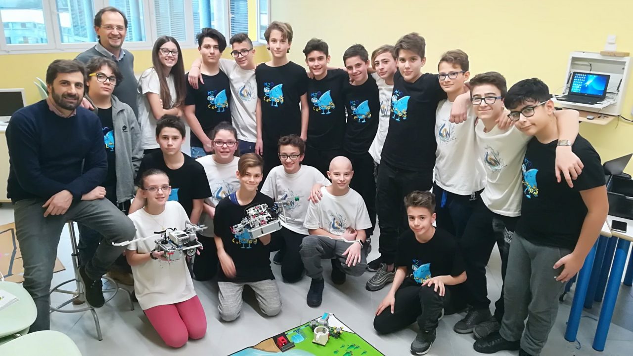 I ragazzi della media Alpi di Trezzano Rosa al First Lego League VIDEO