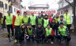 Runners di corsa anche sotto la pioggia e la neve