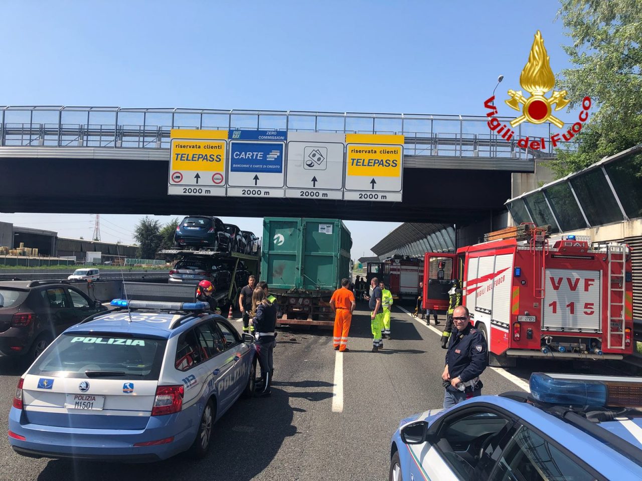 Incidenti e code sull’autostrada A4 a Monza verso Milano
