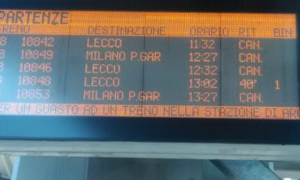 Guasto a Greco Pirelli: treni della Lecco-Carnate-Milano in ritardo