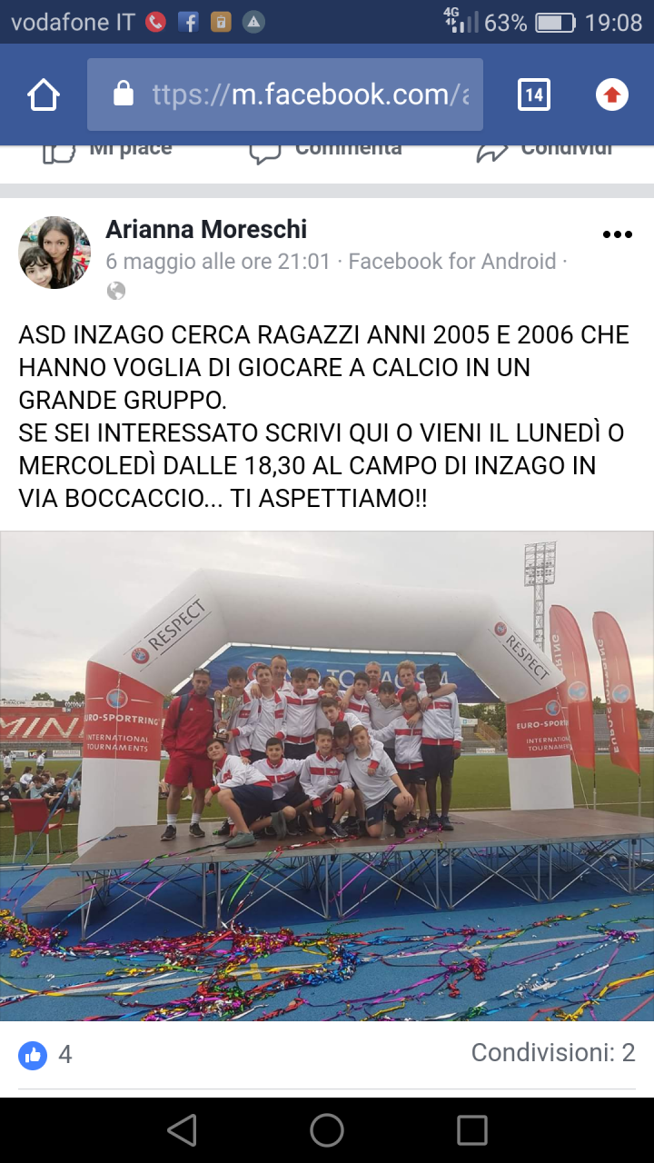 Assessore allo Sport invita a farlo… in un altro Comune