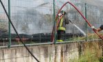 Incendio in un capannone tra Gorgonzola e Melzo (FOTO)