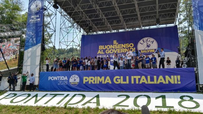 Pontida Salvini al raduno: “Questa è casa mia, è casa vostra”