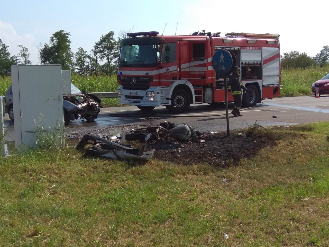 Incidente a Pessano, morto il motociclista