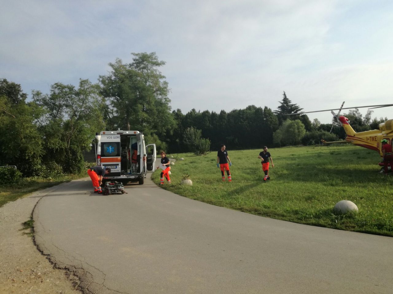Malore a Inzago, arriva l’elisoccorso