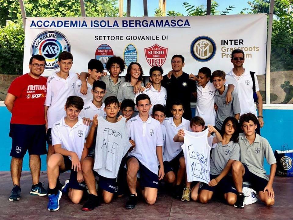 TREZZO anche Javier Zanetti tifa per Alessandro giovane calciatore della Tritium