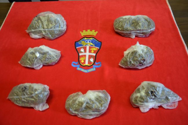 Più di mezzo chilo di marijuana in borsa, arrestata 39enne