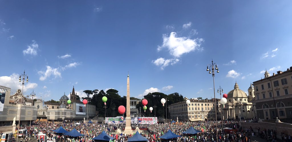 Pd in piazza del Popolo a Roma, c’è anche la Martesana