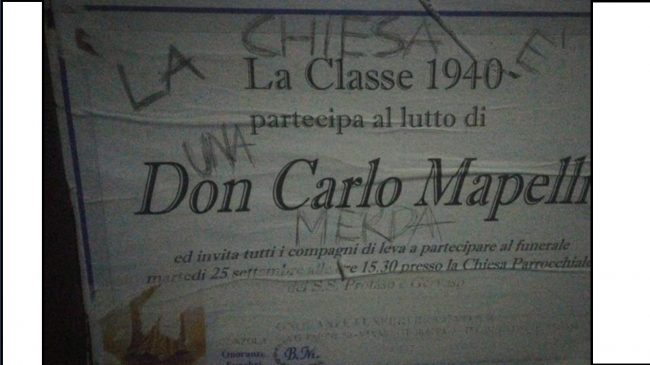 Insulti Sui Manifesti Funebri Di Don Carlo Mapelli Prima La Martesana