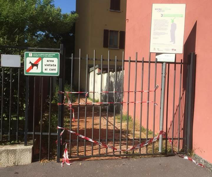 Siringhe nell’erba: Polizia locale chiude giardinetto