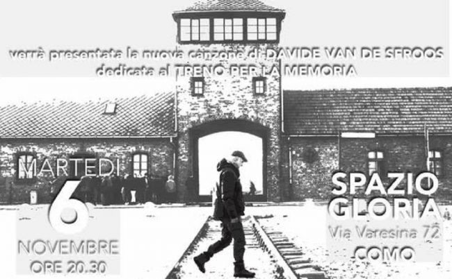 “In treno per Auschwitz 2018” a Como con Van De Sfroos