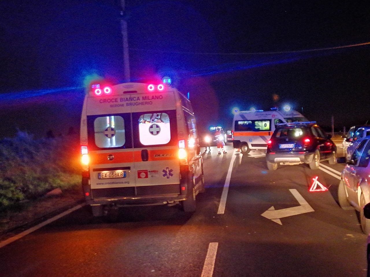Gravissimo investimento sulla Provinciale Monza-Trezzo VIDEO