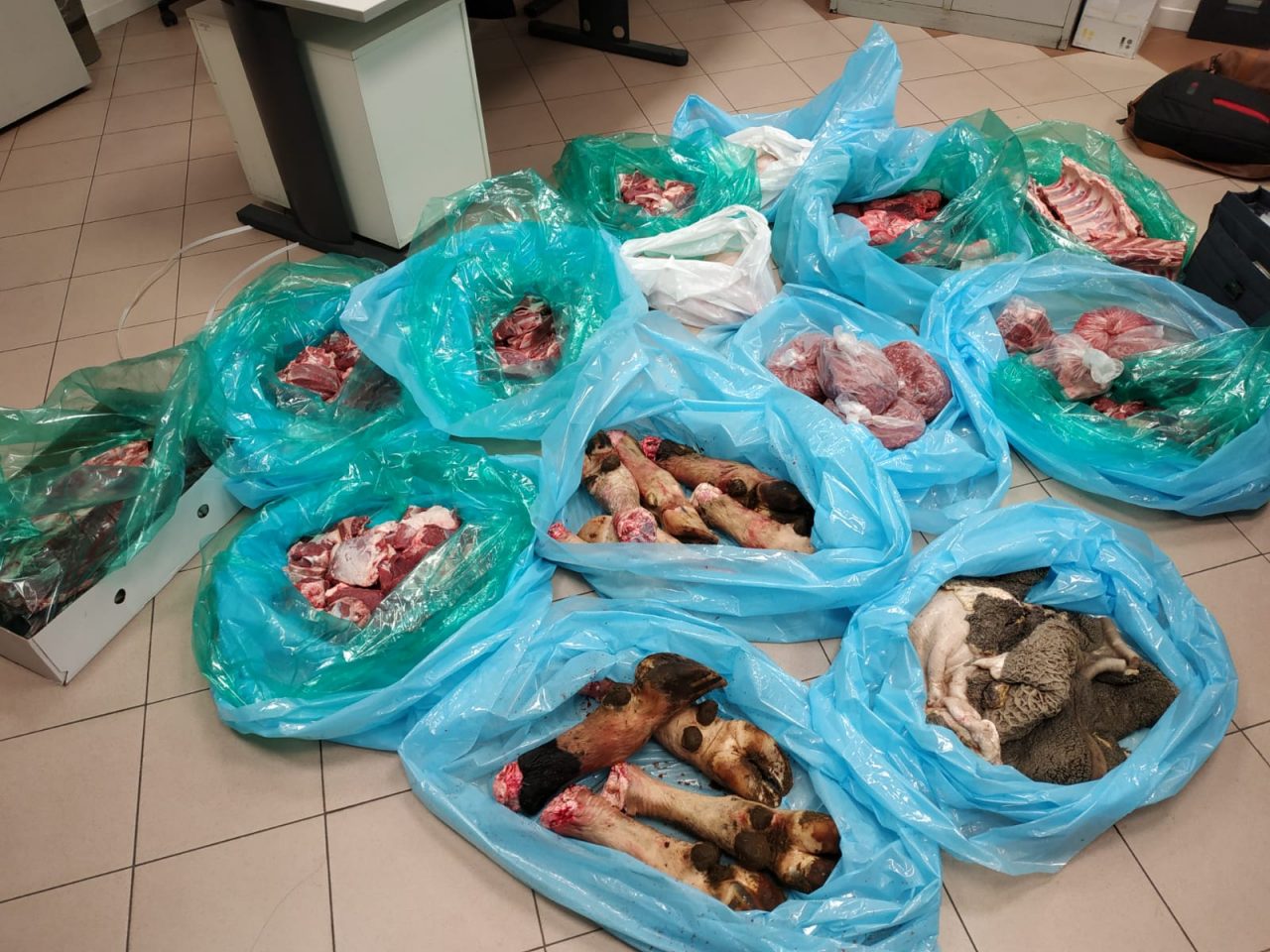 Carne fresca porta a porta, ma la trasportava in sacchi di plastica
