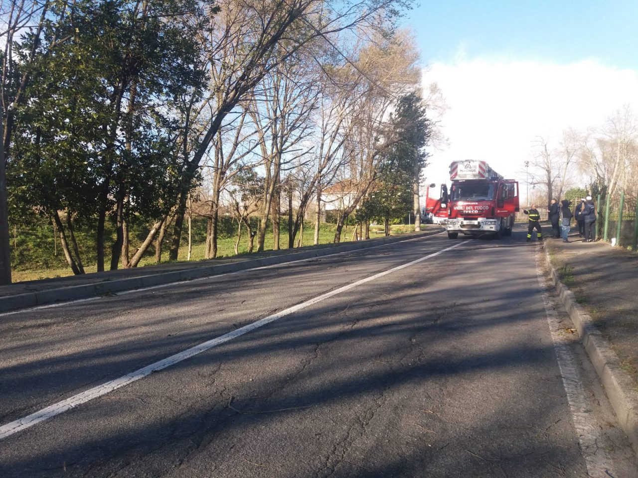 Vento: alberi caduti a Cassina, pompieri in azione a Cologno