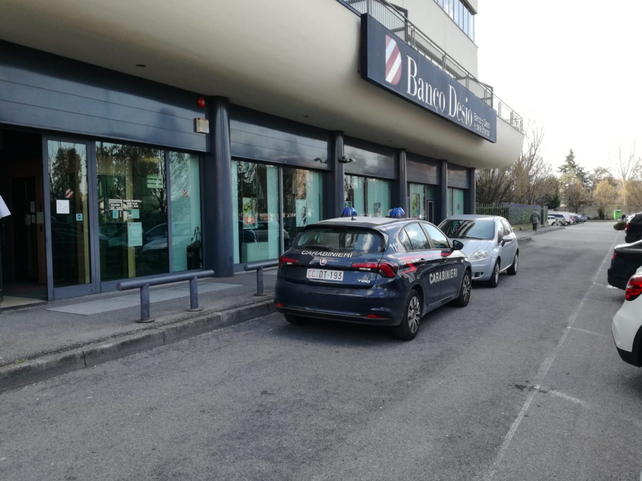 Rapina in banca a Brugherio