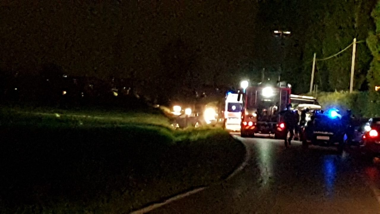 Incidente sulla Sp113 e evento violento SIRENE DI NOTTE