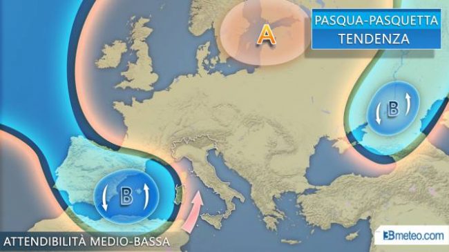 Meteo Pasqua. Torna l’alta pressione: clima più stabile e caldo. Ma il tempo è ancora incerto