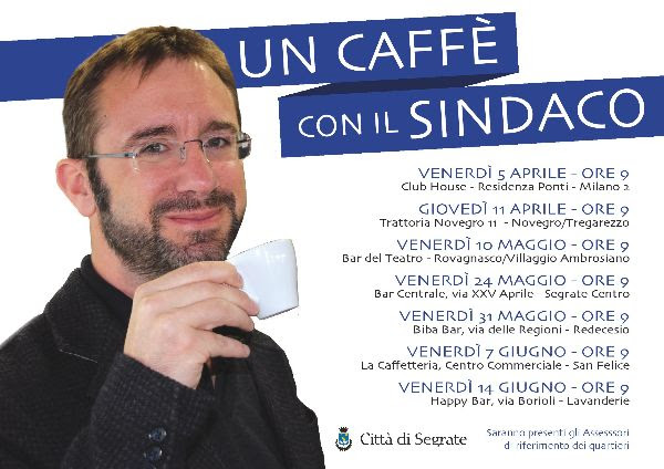 A Segrate il sindaco prende il caffè coi cittadini