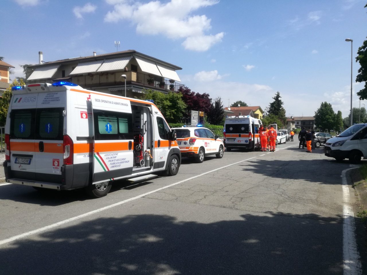 Incidente a Gorgonzola, riaperta via degli Abeti FOTO