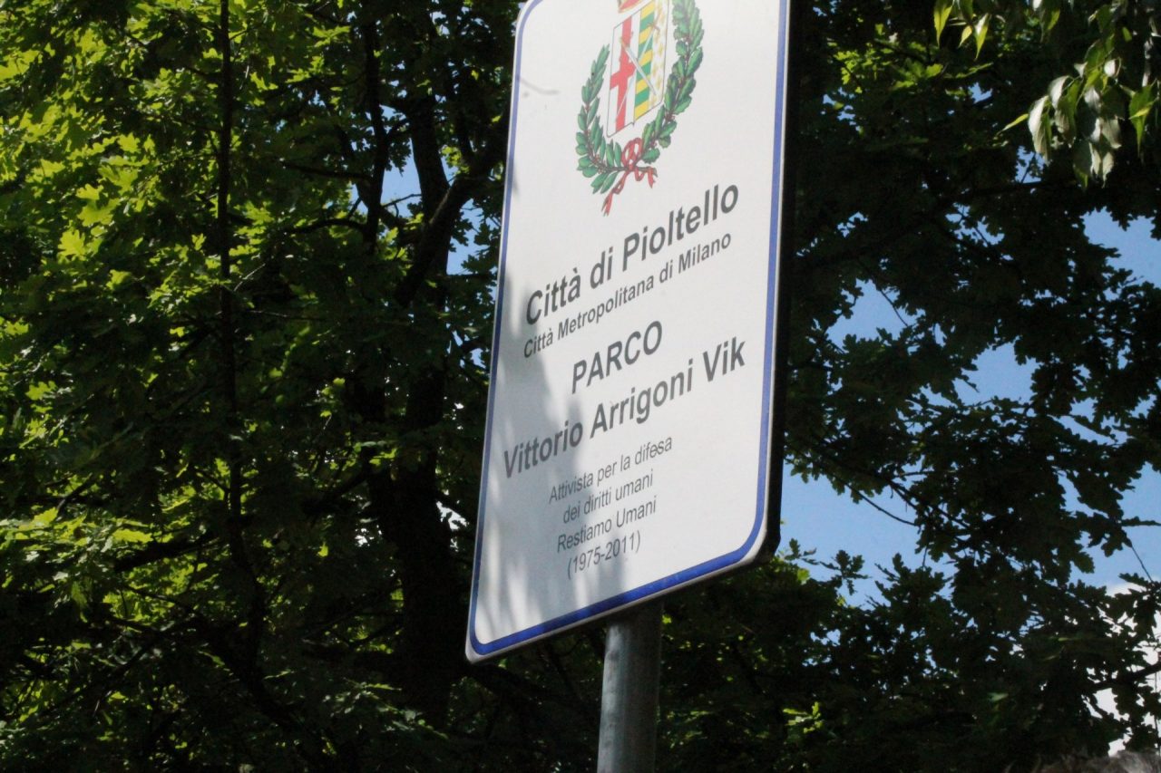 Restare umani come messaggio di pace. Intitolato un parco a Vik Arrigoni