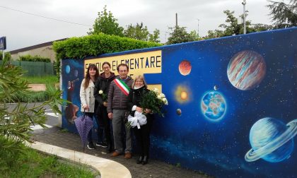 Consegnato il murale alla scuola di Grezzago