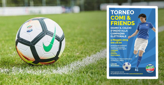 Campagna elettorale: Forza Italia parte dal quadrangolare di calcio
