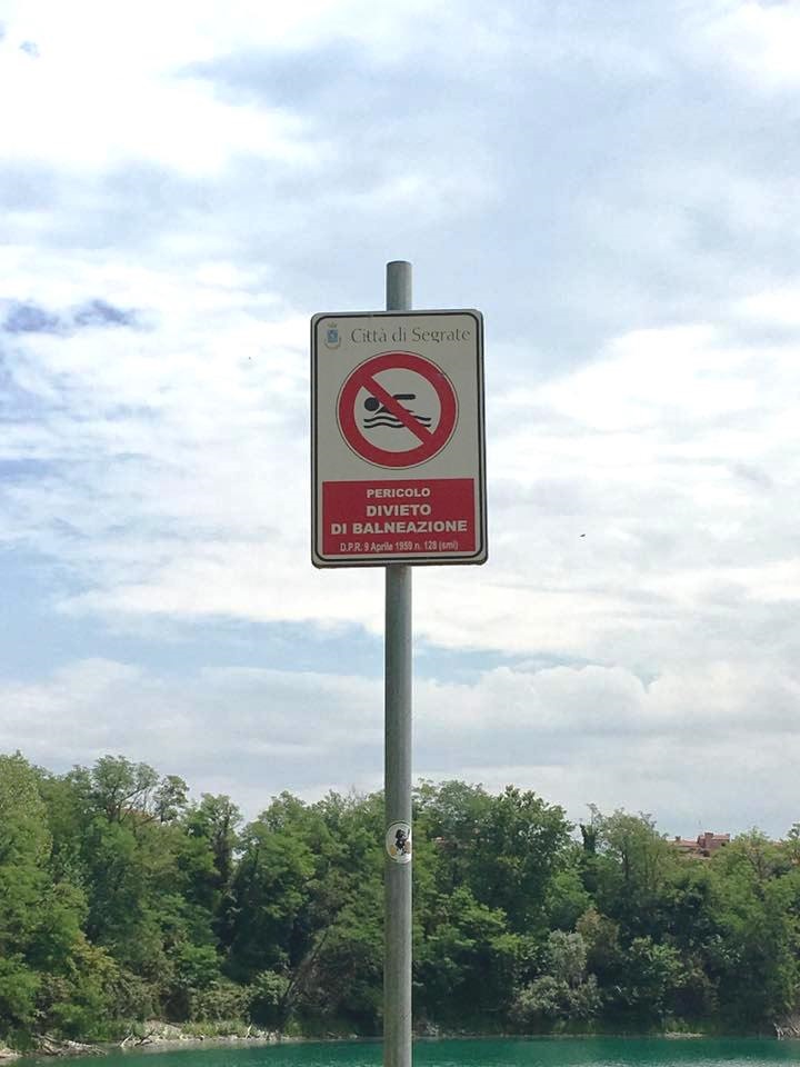 Divieto di balneazione nei canali di Segrate
