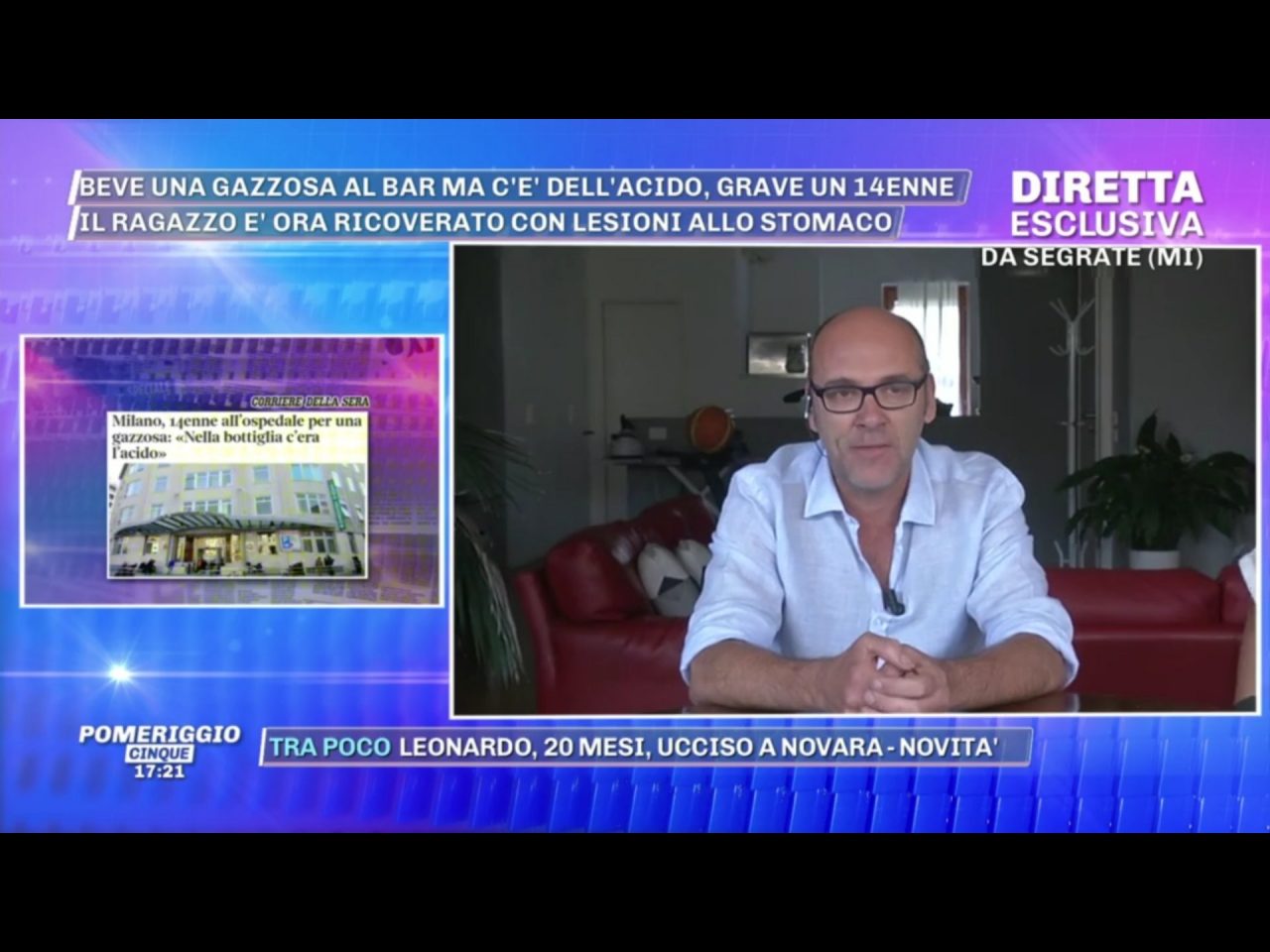 Beve una gazzosa al bar, ma la bottiglietta contiene acido | 14enne in ospedale