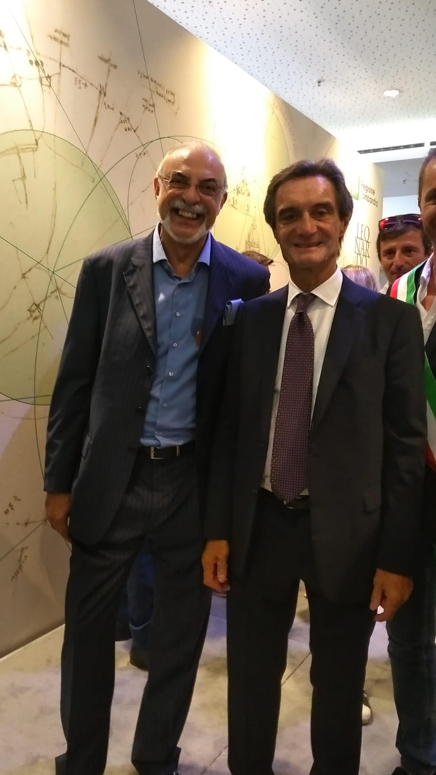 Gilberto Barki sindaco di Grezzago con Attilio Fontana