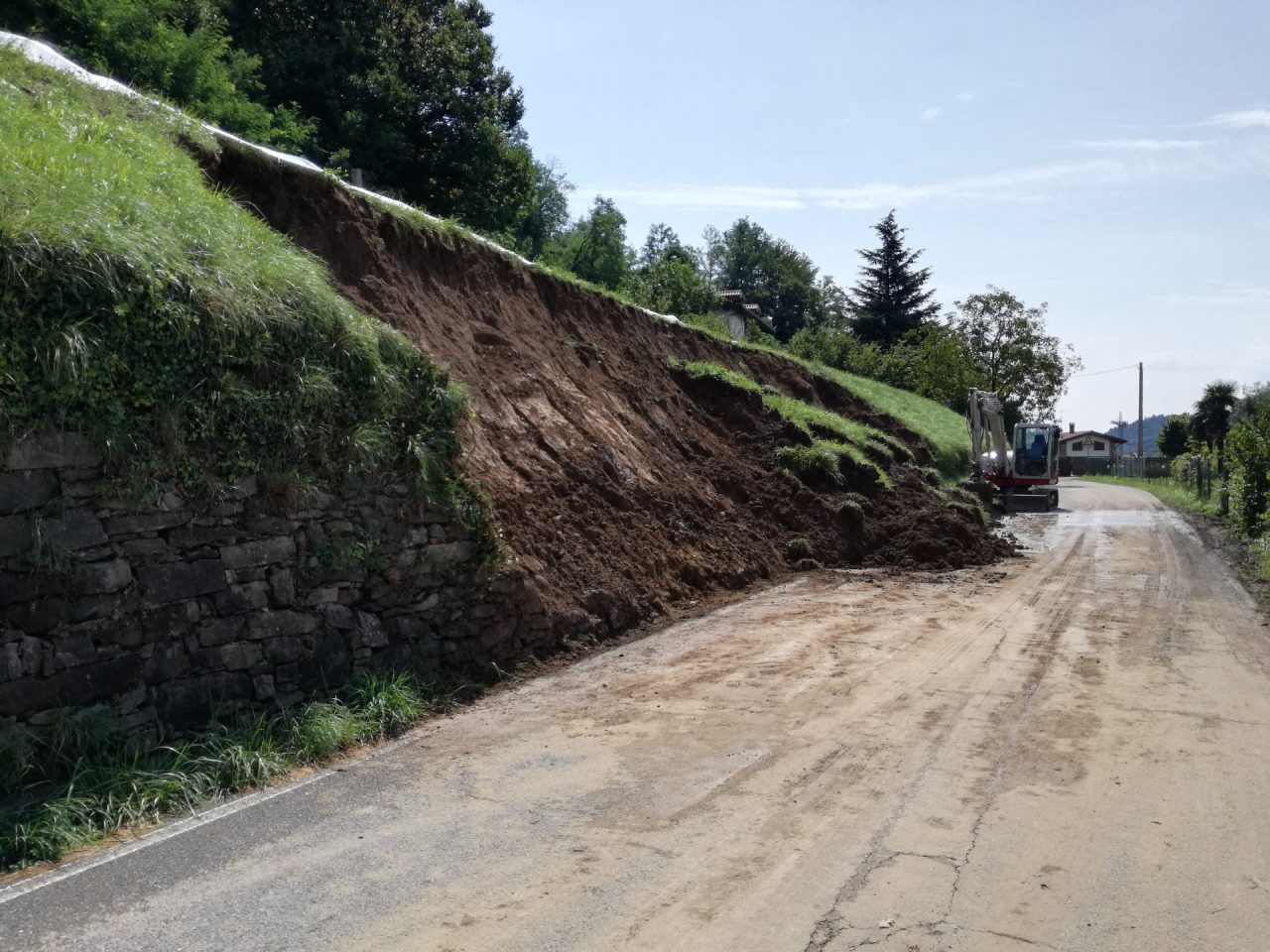 Frana fra Villa d’Adda e Odiago: ripristino in corso VIDEO