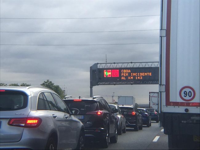 Code per incidente in Autostrada A4 – VIDEO