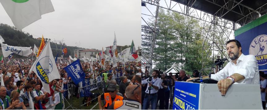Raduno di Pontida tra slogan, immagini sacre e contestazioni
