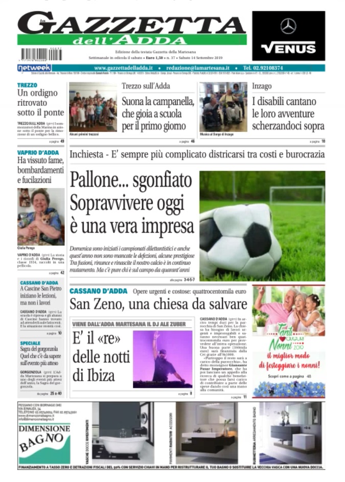 Il nuovo numero della Gazzetta dell’Adda è in edicola
